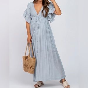 Blue maternity dress